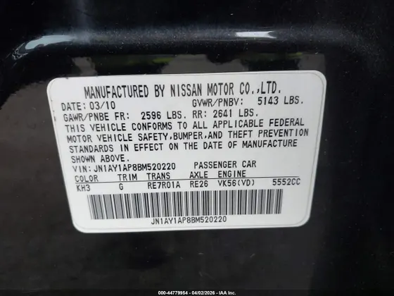 2011 INFINITI M56