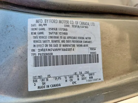 2000 Mercury Grand Marquis GS