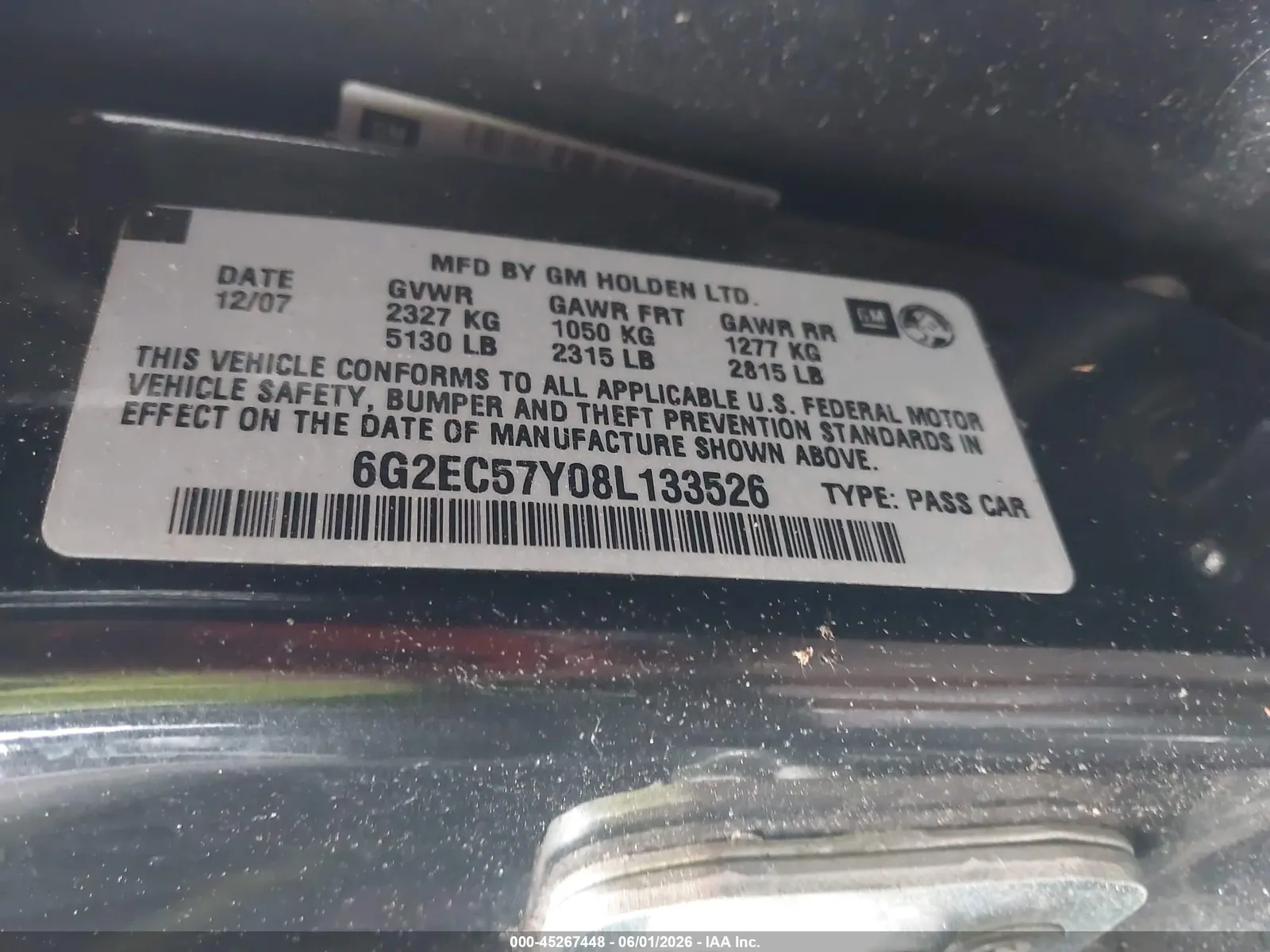 2008 Pontiac G8 GT