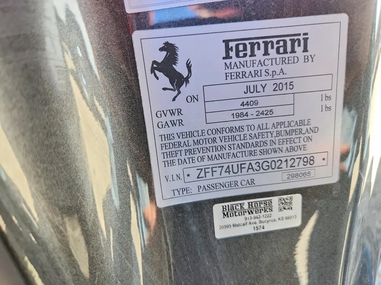2016 Ferrari F12berlinetta F12 BERLINETTA