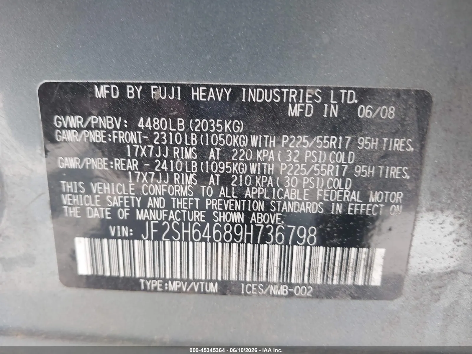 2009 Subaru Forester (Natl) X Limited