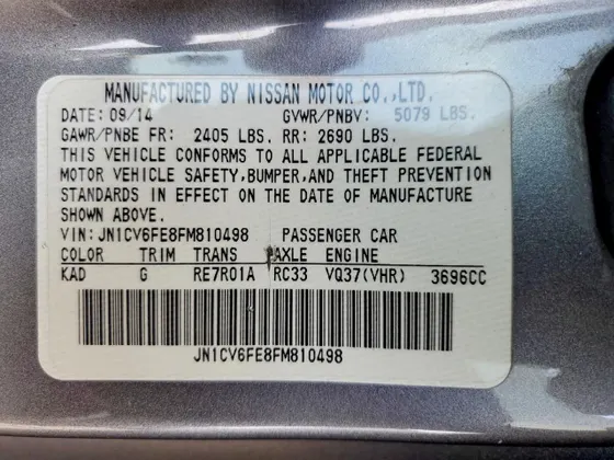 2015 INFINITI Q60 Convertible