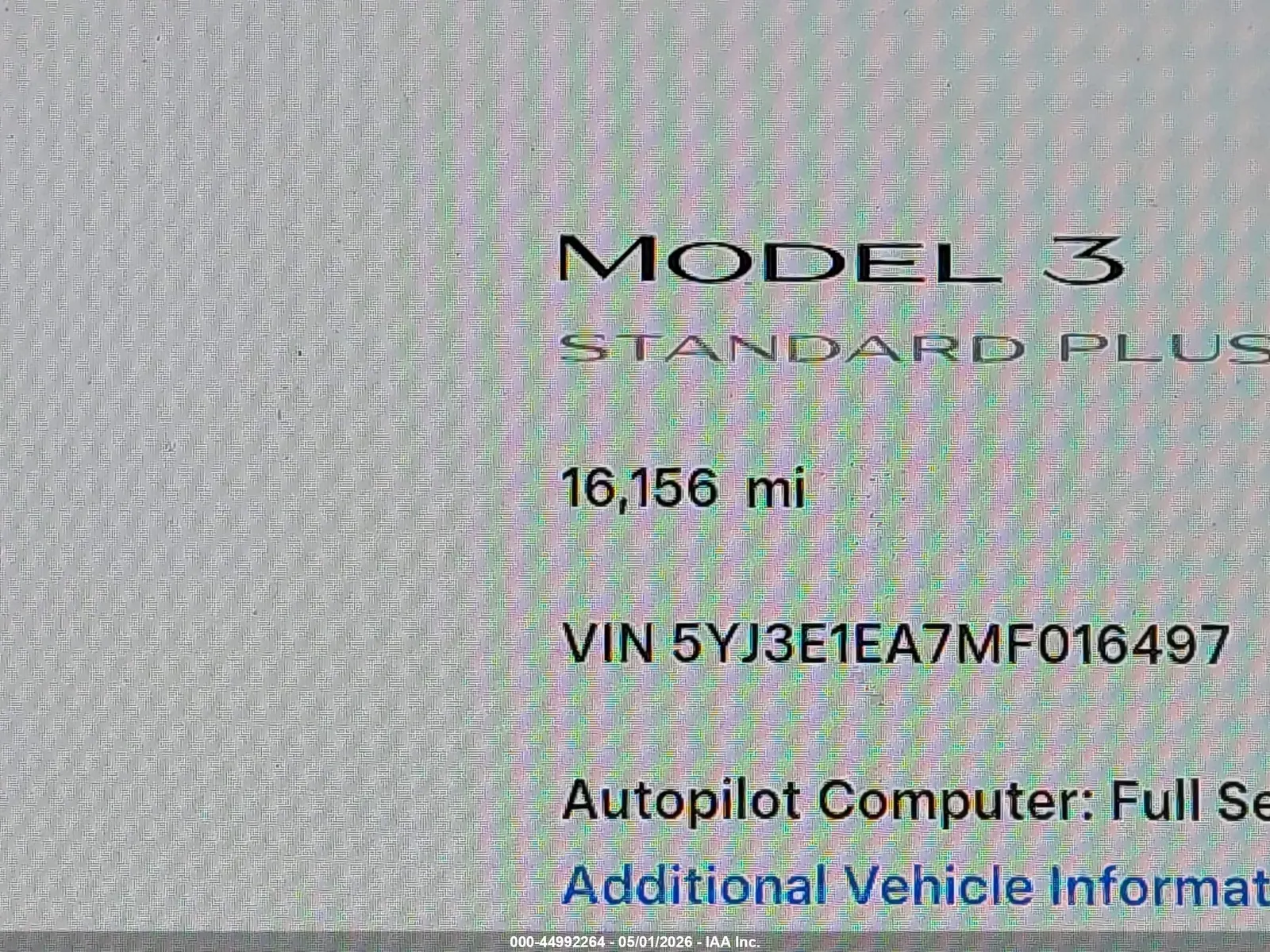 2021 Tesla Model 3 Standard Range Plus