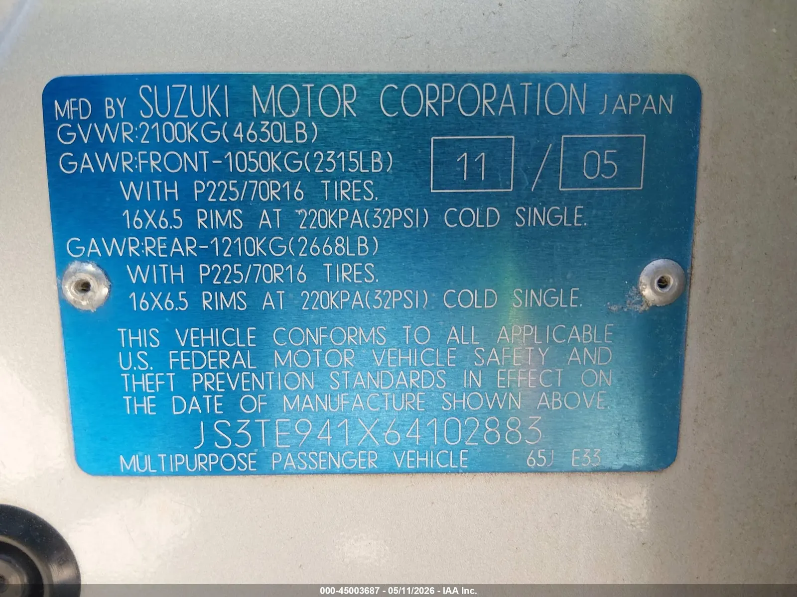 2006 Suzuki Grand Vitara