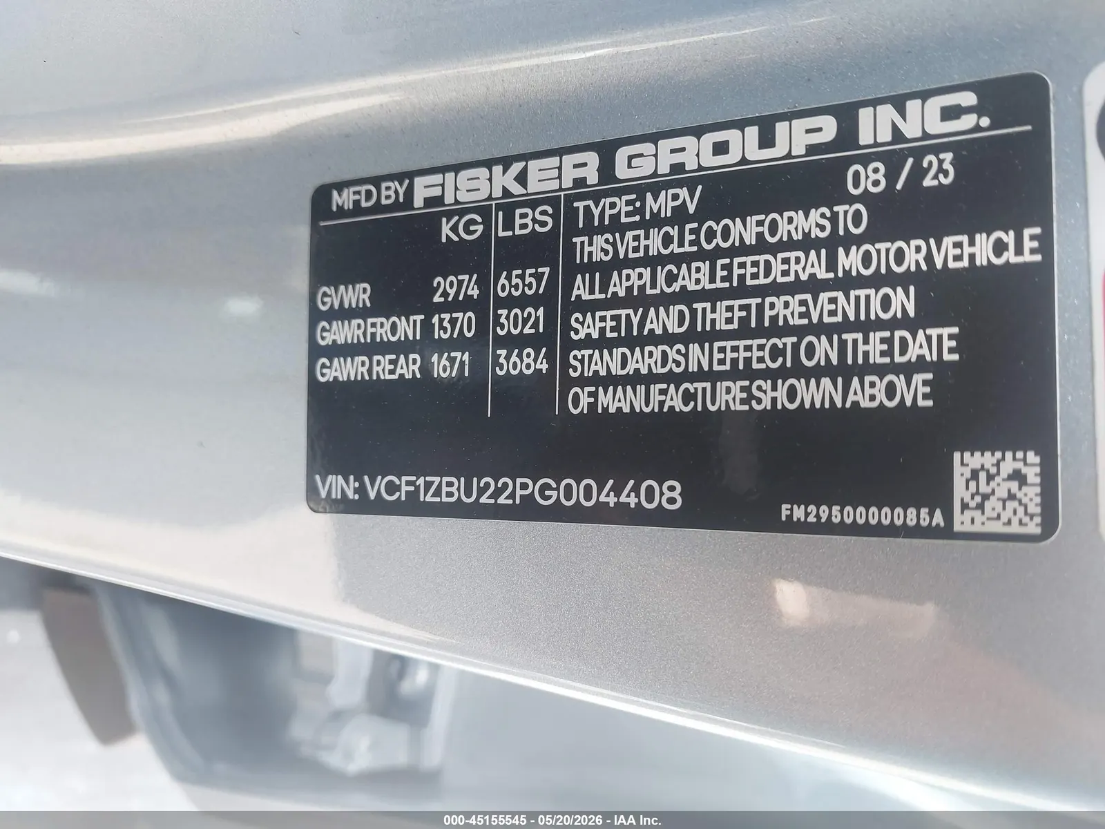 2023 Fisker Ocean One