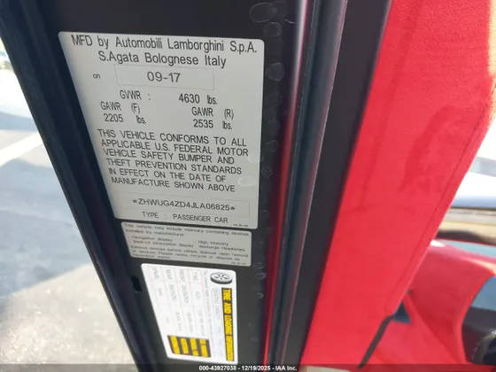 2018 Lamborghini Aventador S