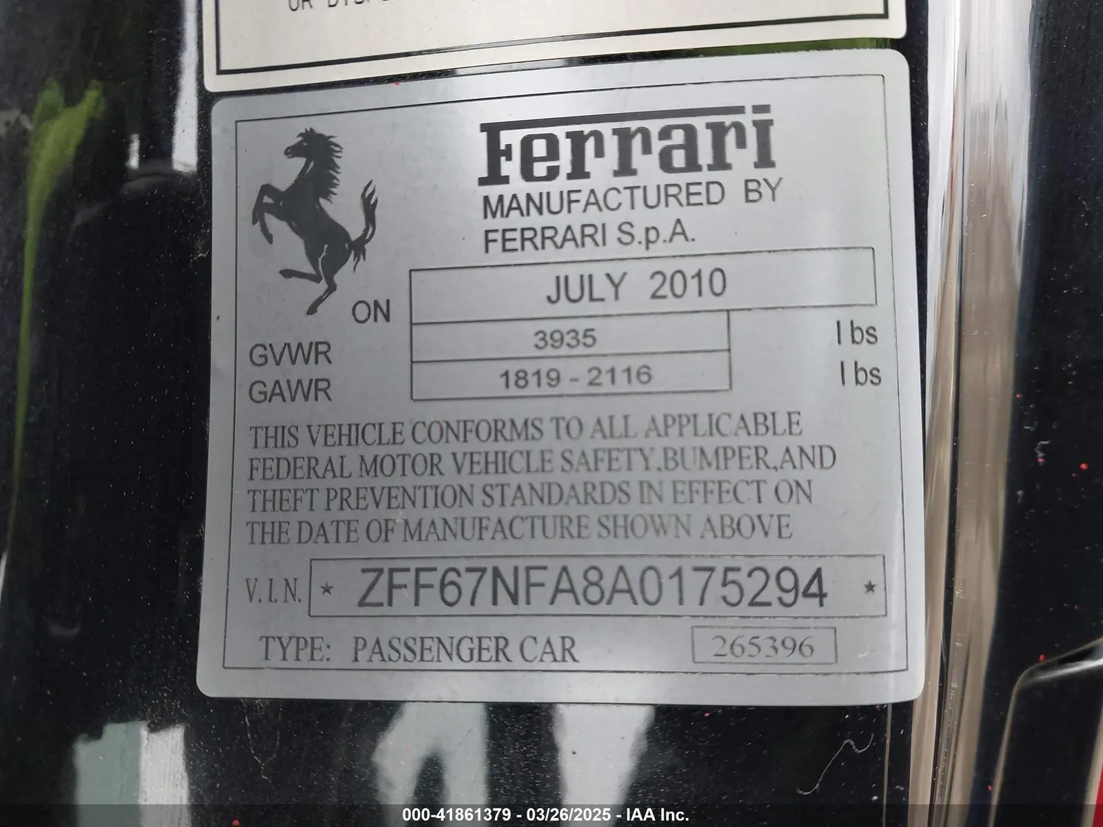 2010 Ferrari 458 Italia