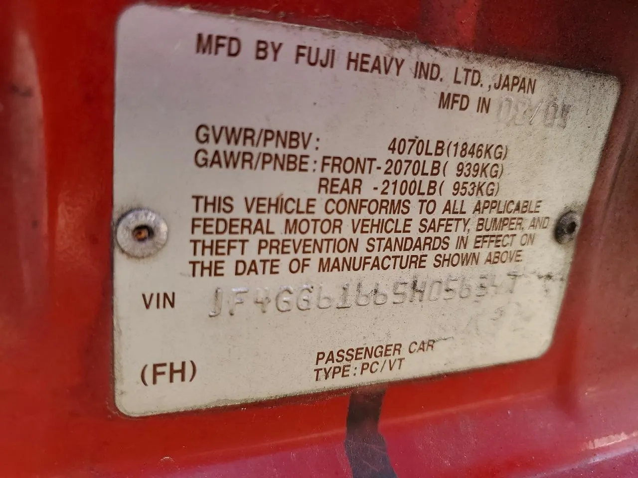 2005 Saab 9-2X Linear