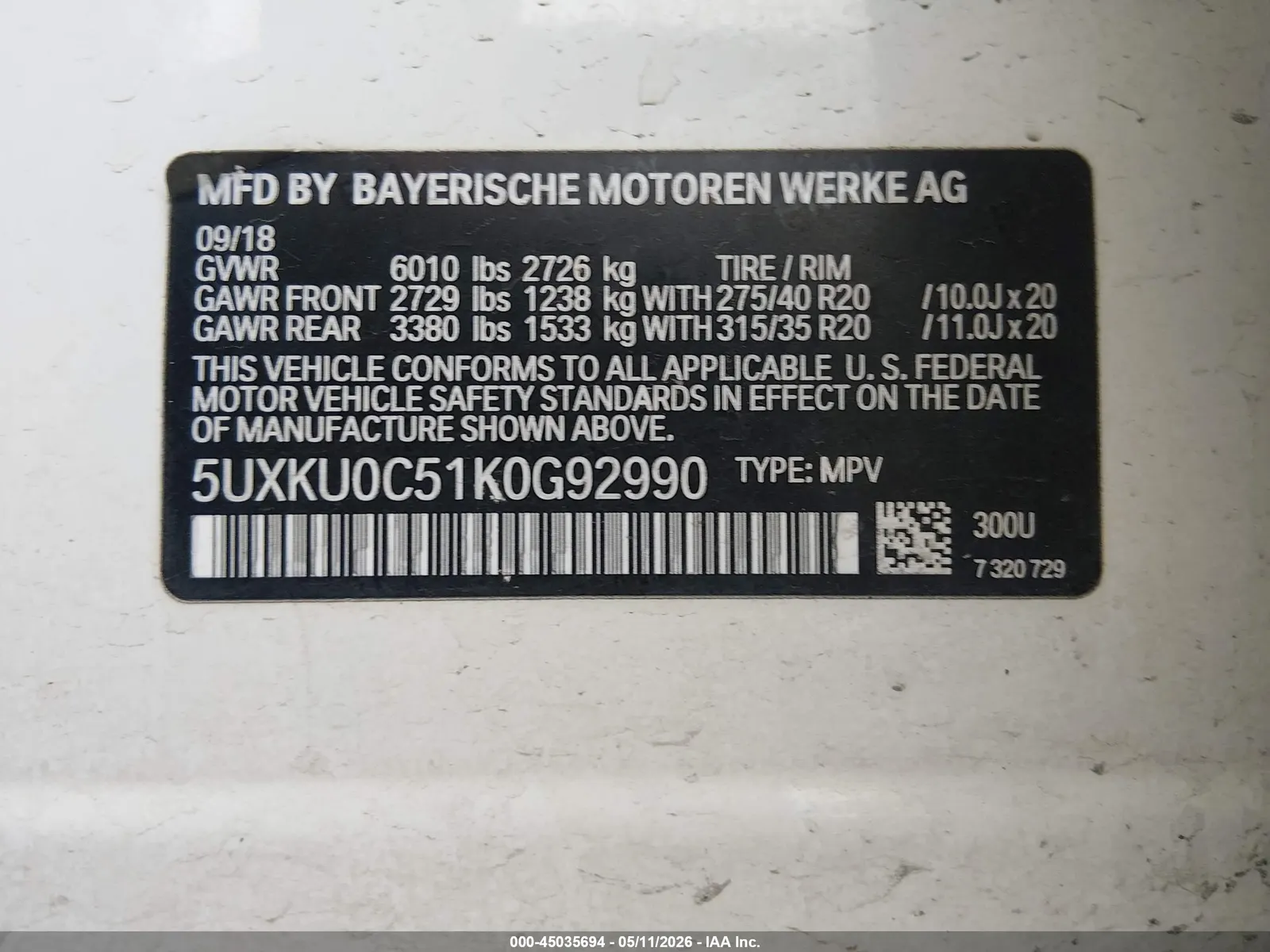 2019 BMW X6 sDrive35i