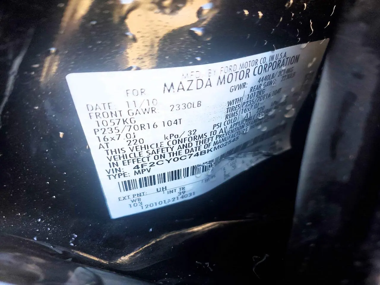 2011 Mazda Tribute Sport