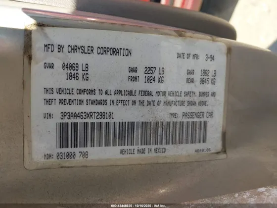 1993 Plymouth Acclaim