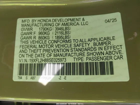 2025 Honda Civic Hatchback Sport