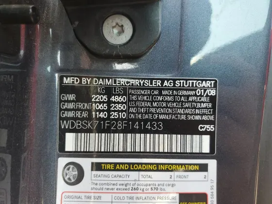 2008 Mercedes-Benz SL-Class V8
