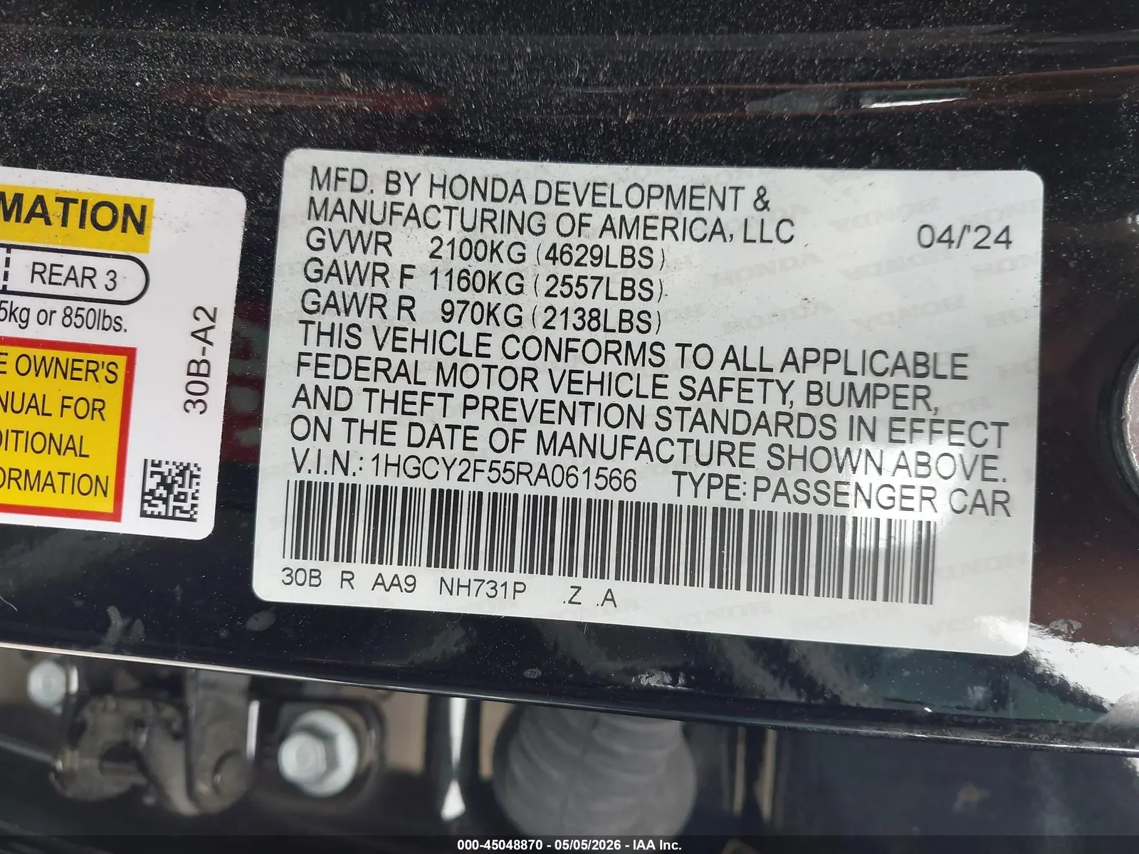 2024 Honda Accord Hybrid Sport