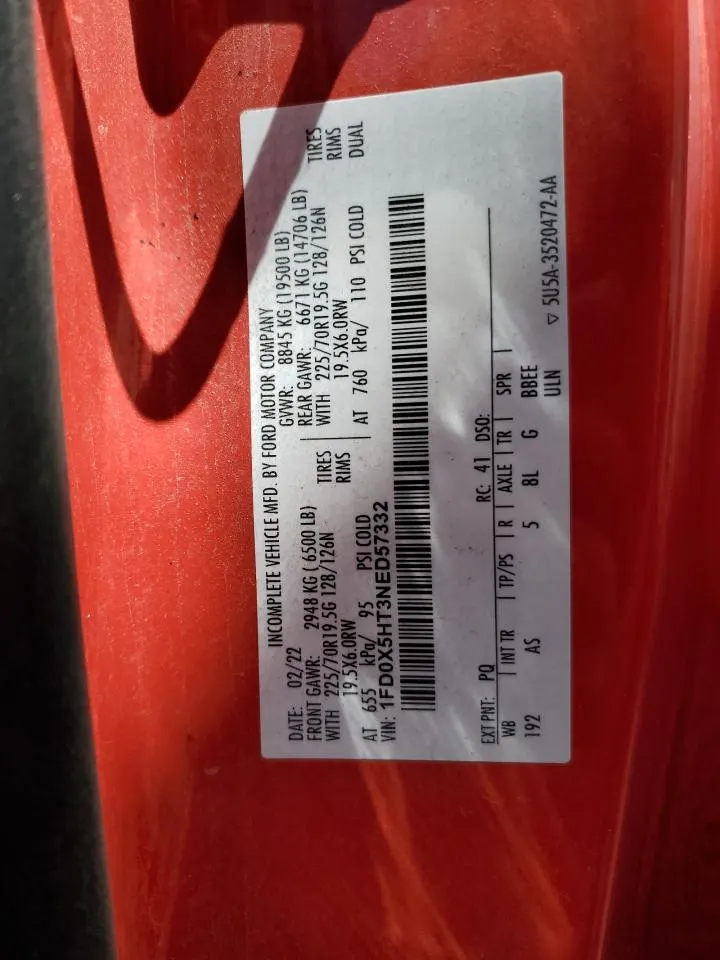 2022 Ford F-550 SUPER DUTY