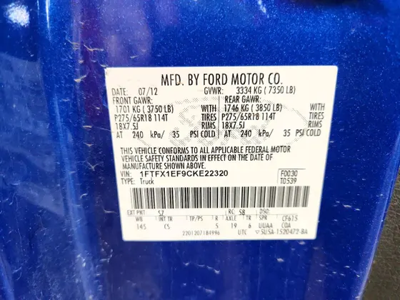2012 Ford F-150 XLT