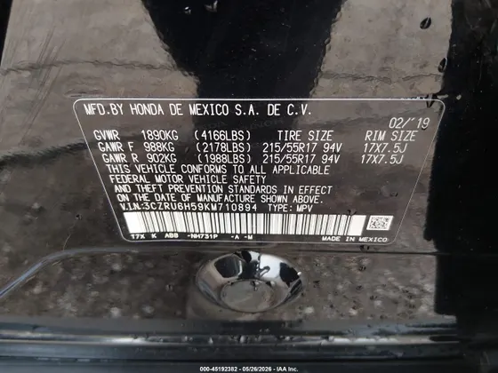 2019 Honda HR-V EX