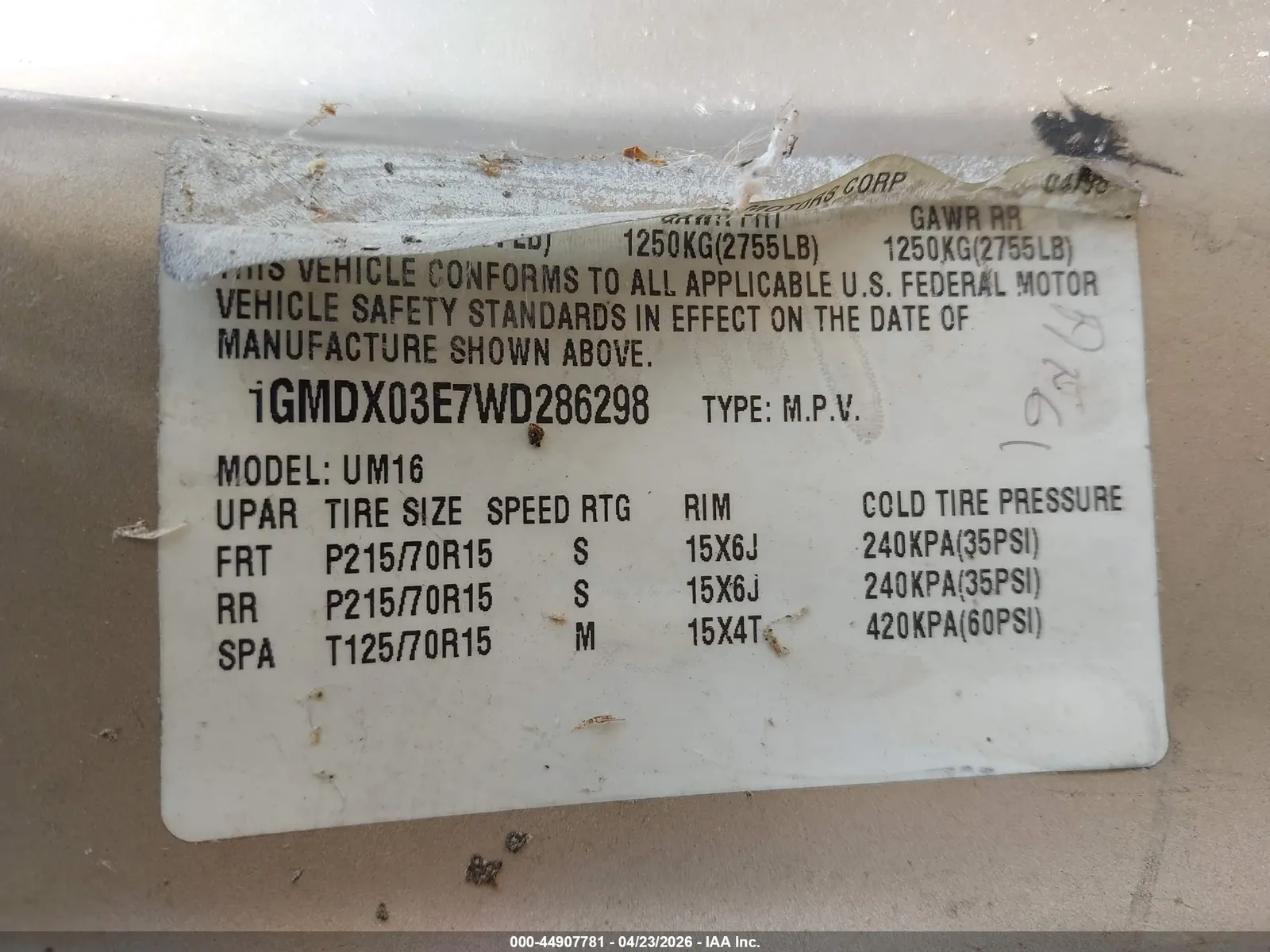 1998 Pontiac Montana