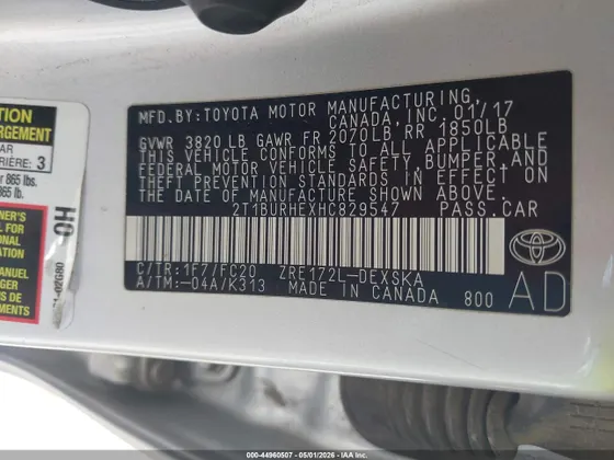 2017 Toyota Corolla LE