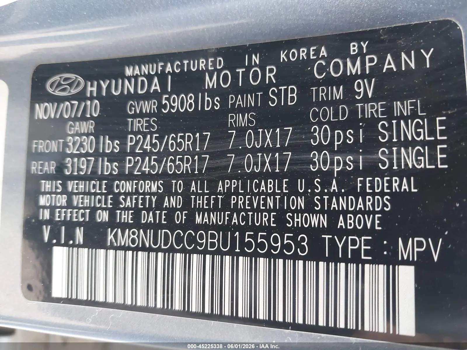 2011 Hyundai Veracruz GLS