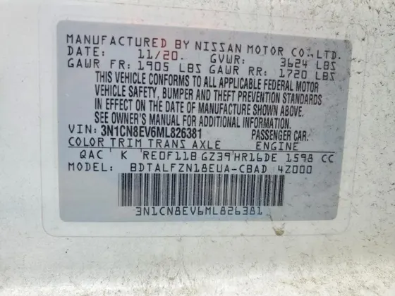 2021 Nissan Versa SV