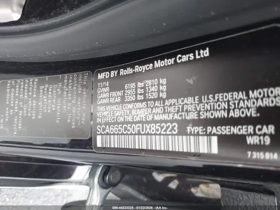 2015 Rolls-Royce Wraith