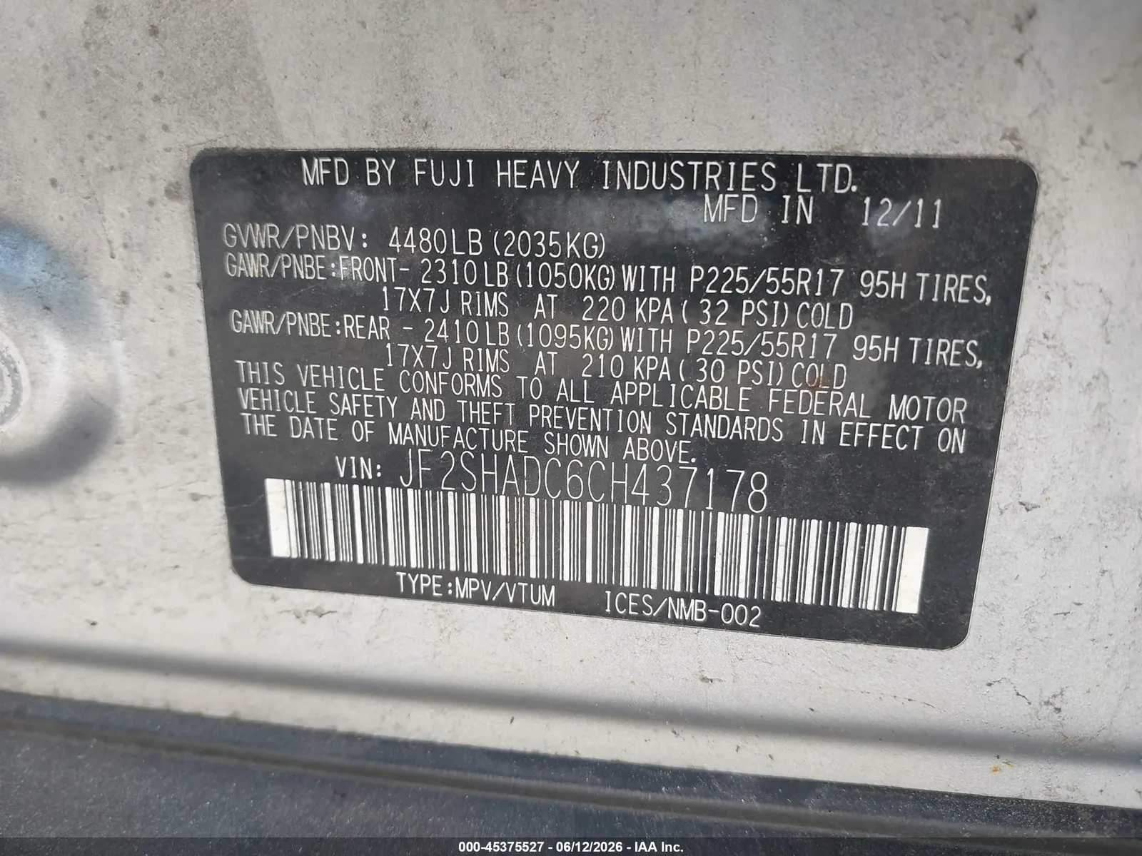 2012 Subaru Forester 2.5X Premium