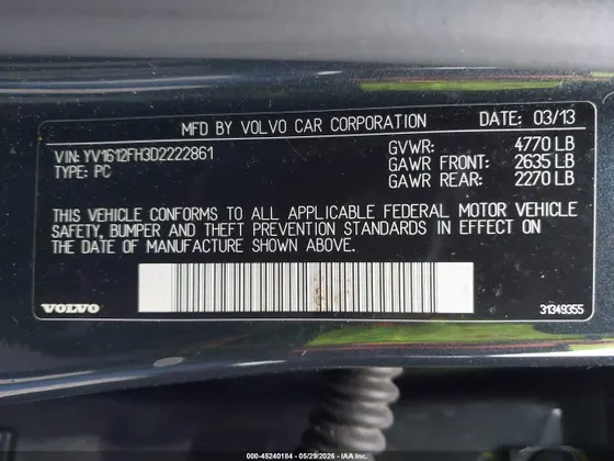 2013 Volvo S60 T5