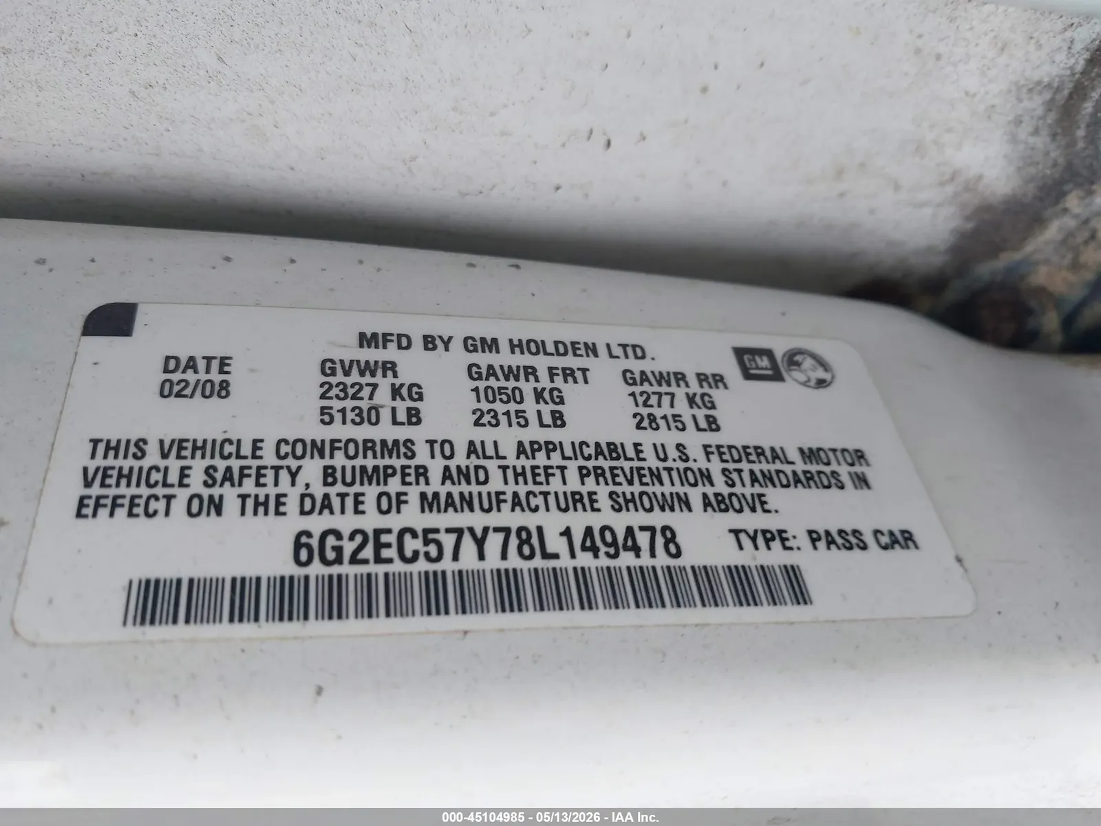 2008 Pontiac G8 GT