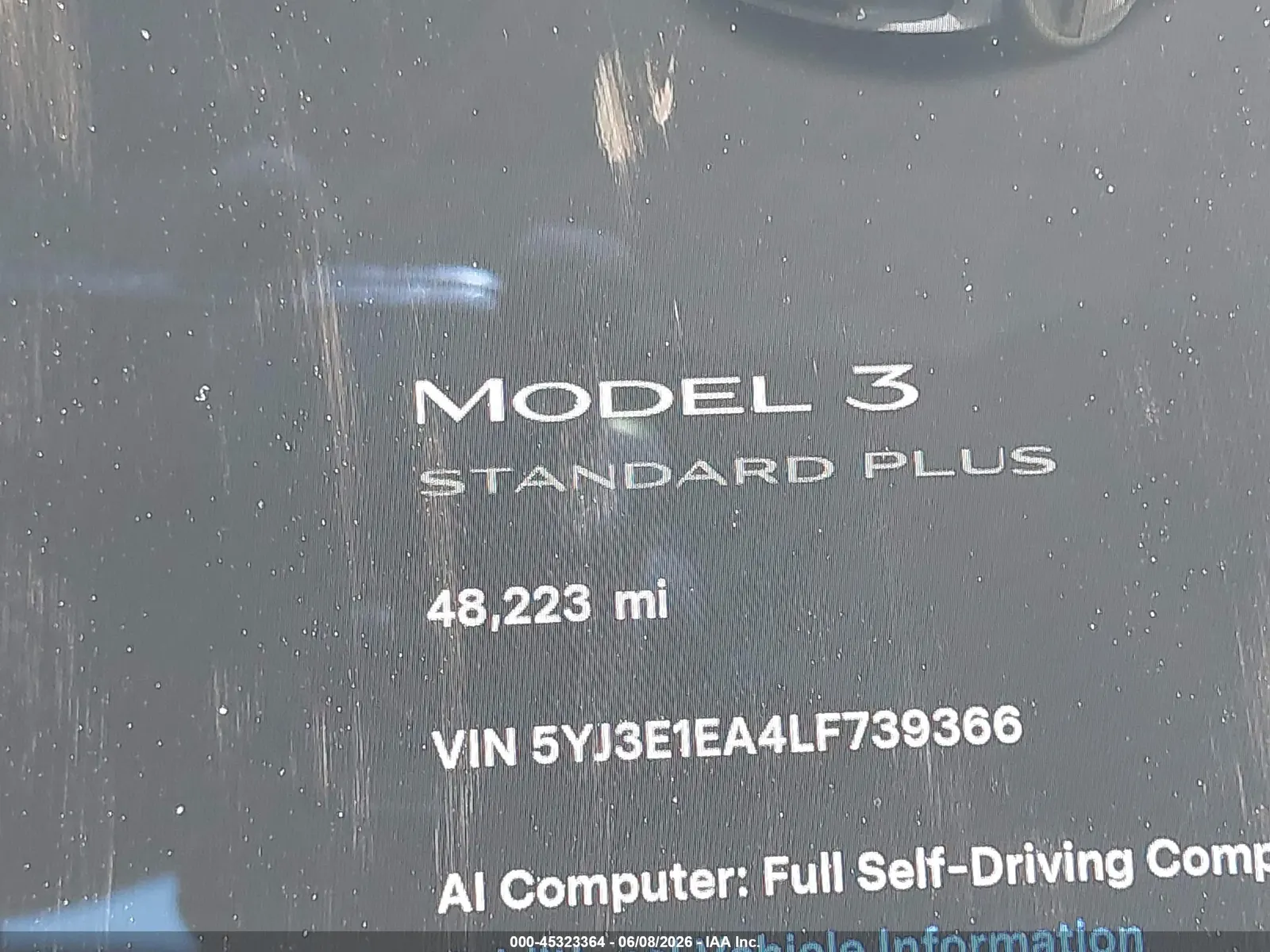 2020 Tesla Model 3 Standard Range Plus