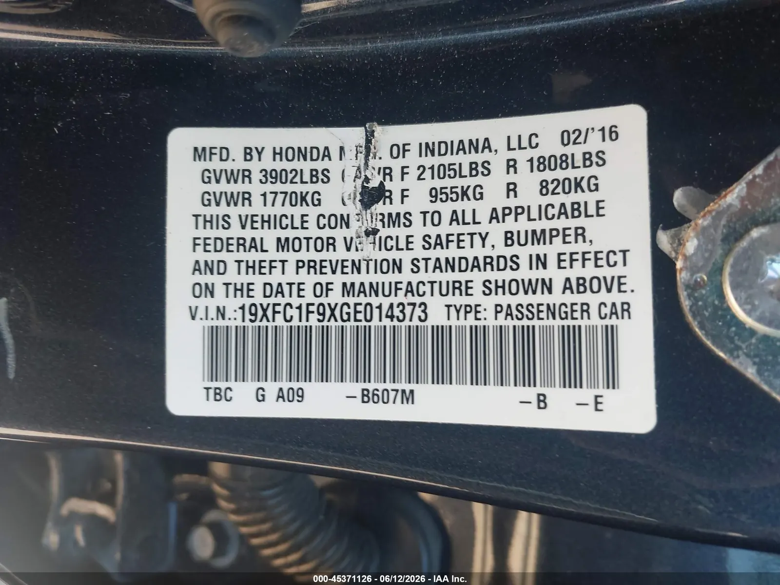 2016 Honda Civic Sedan Touring