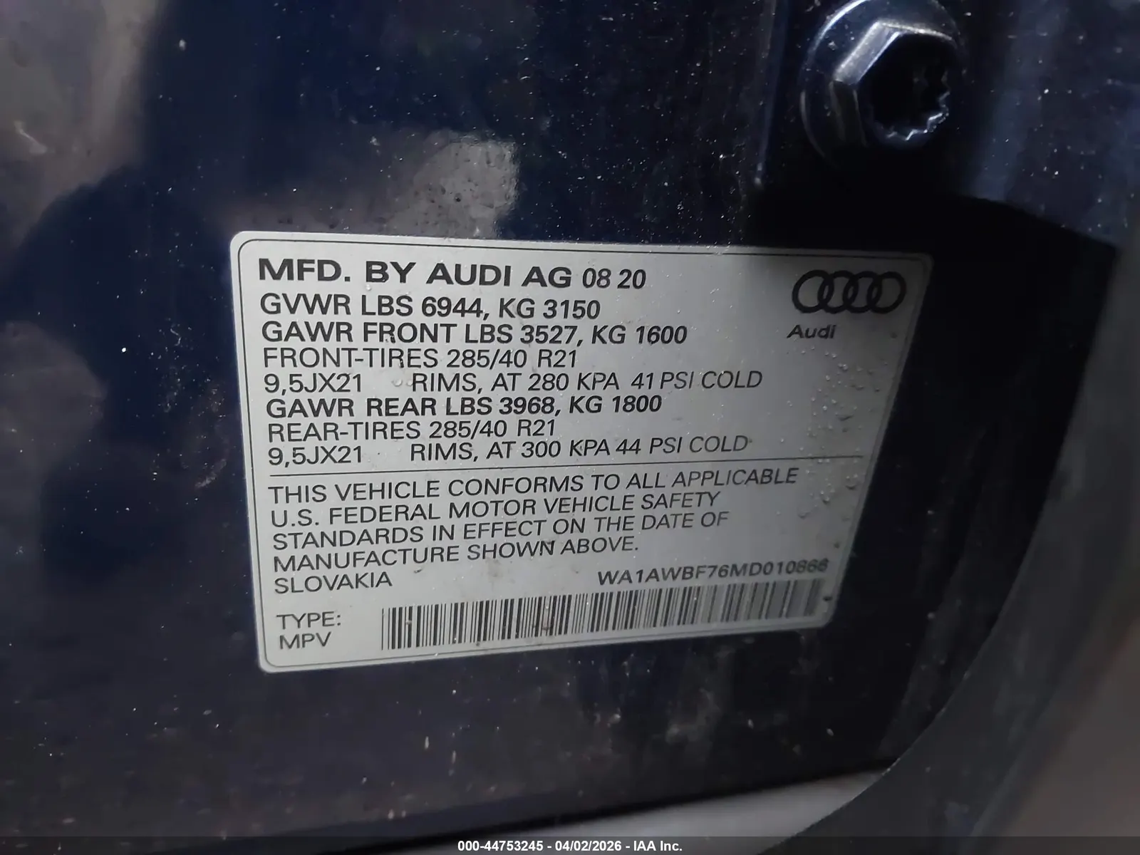 2021 Audi SQ7 Premium Plus