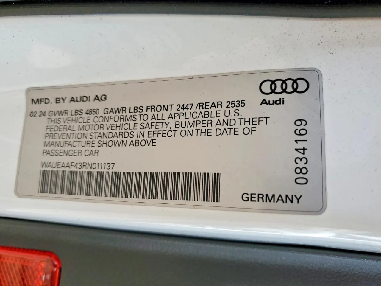 2024 Audi A4 Sedan S line Premium Plus