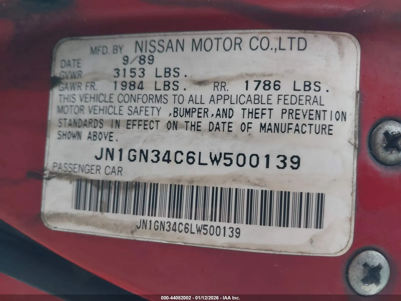 1990 Nissan PULSAR NX XE