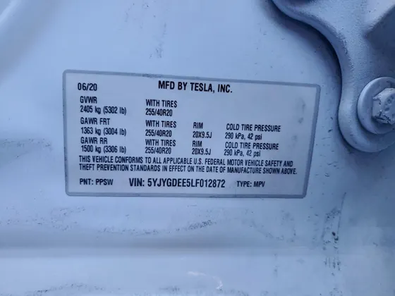 2020 Tesla Model Y Long Range
