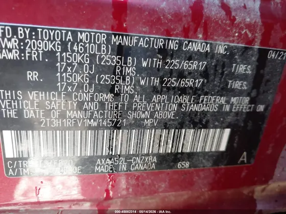 2021 Toyota RAV4 LE