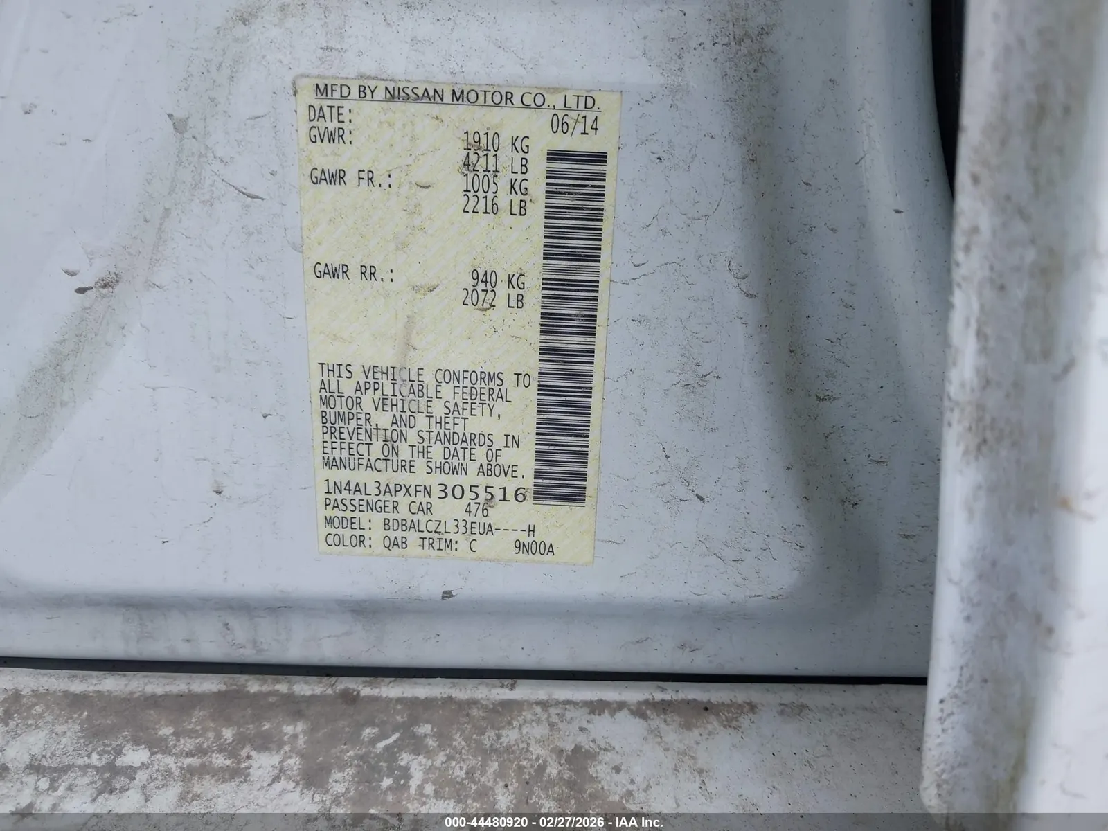 2015 Nissan Altima 2.5