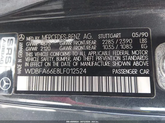 1990 Mercedes-Benz 500 SL