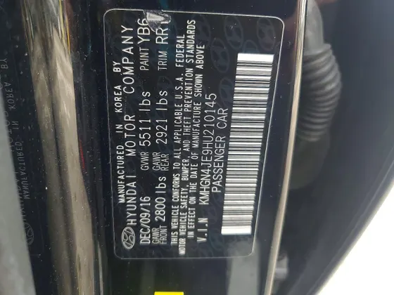 2017 Genesis G80 3.8L