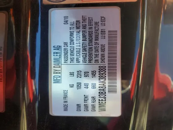 2010 smart fortwo Pure
