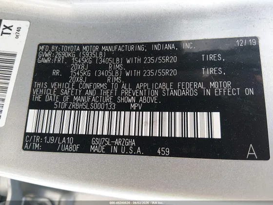 2020 Toyota Highlander Platinum