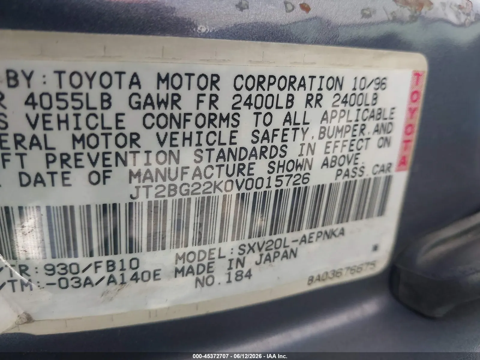 1997 Toyota Camry LE