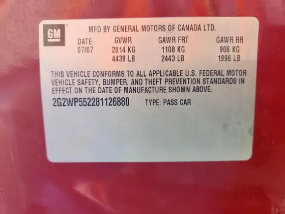 2008 Pontiac Grand Prix