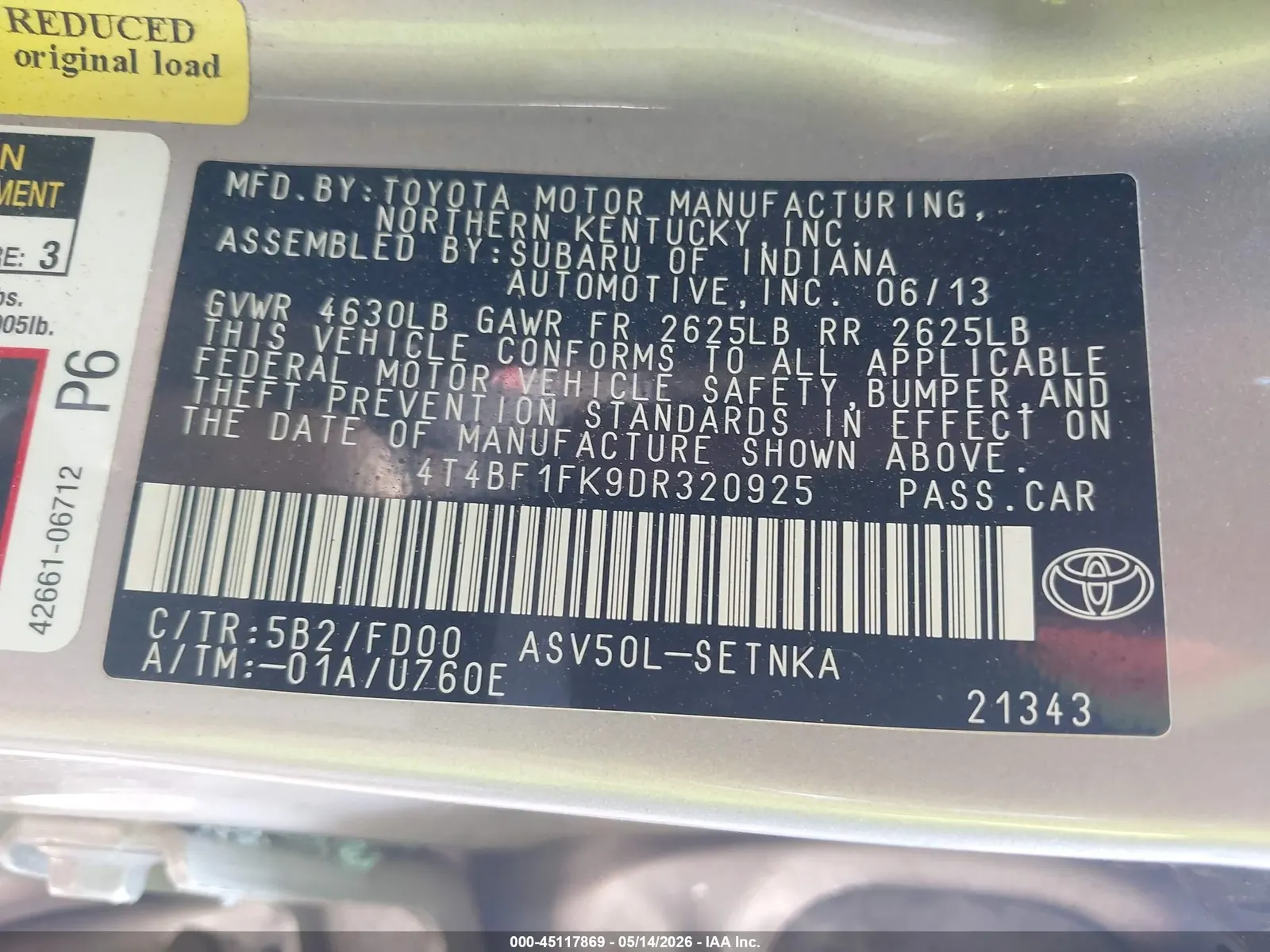 2013 Toyota Camry LE