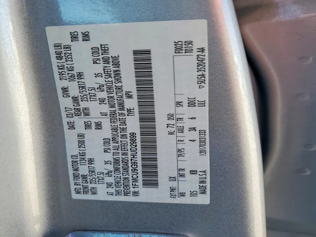 2017 Ford Escape SE