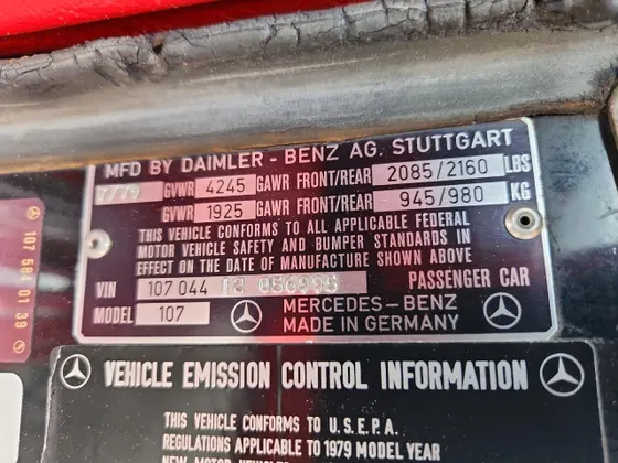 1979 Mercedes-Benz SL 450 SL