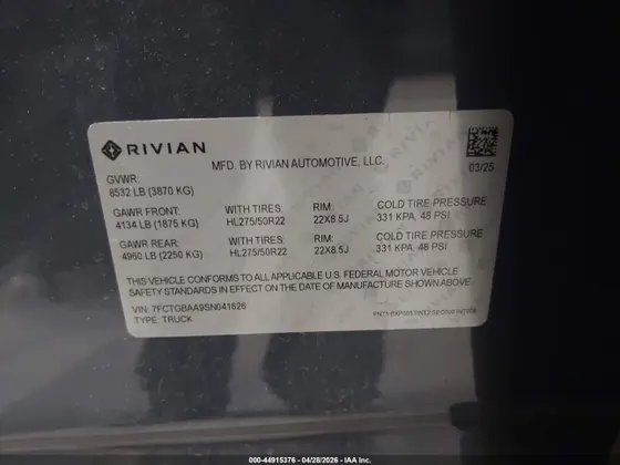2025 Rivian R1T Adventure