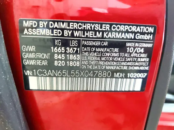 2005 Chrysler Crossfire Limited