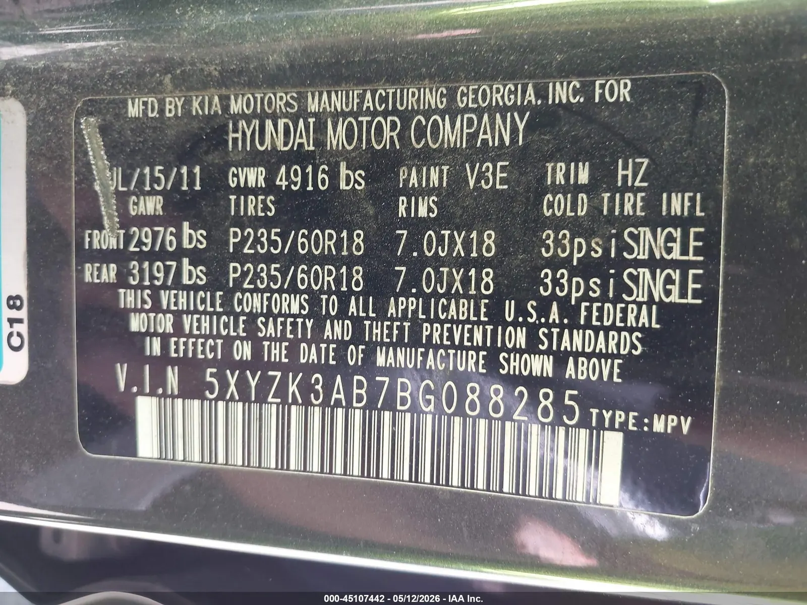 2011 Hyundai Santa Fe Limited