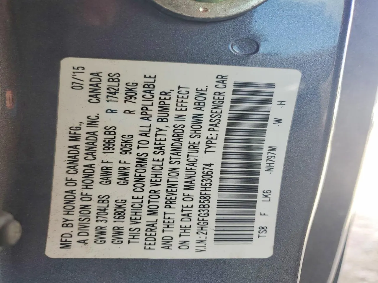 2015 Honda Civic Coupe LX